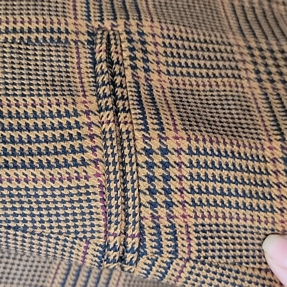 Jones New York Clueless Preppy houndstooth brown Vintage Wool blazer size 8 - Picture 5 of 14